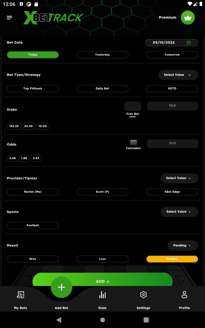 XBet Track Sports Bet Tracker | Indus Appstore | Screenshot