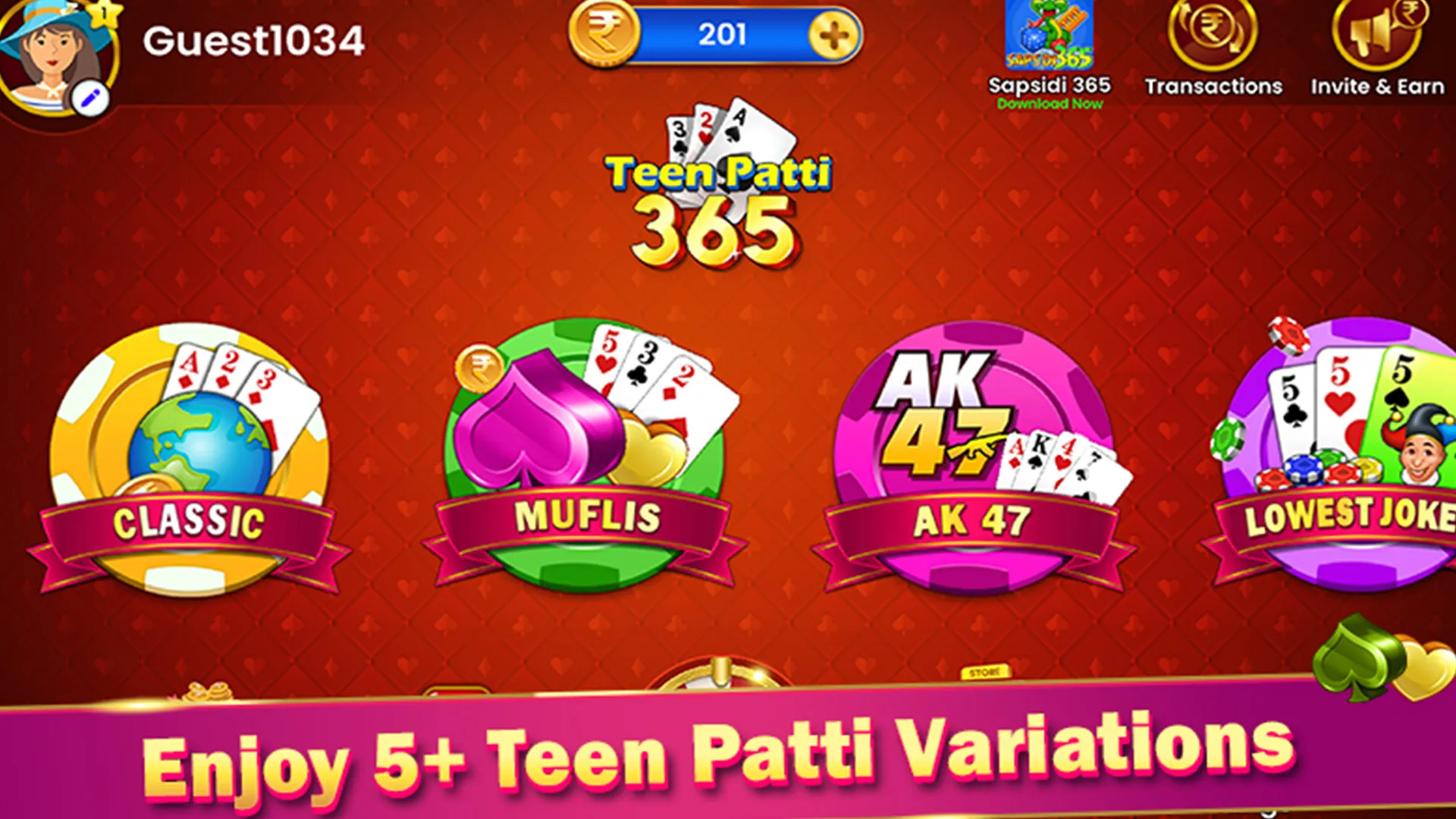 Teen Patti 365 Real Game | Indus Appstore | Screenshot