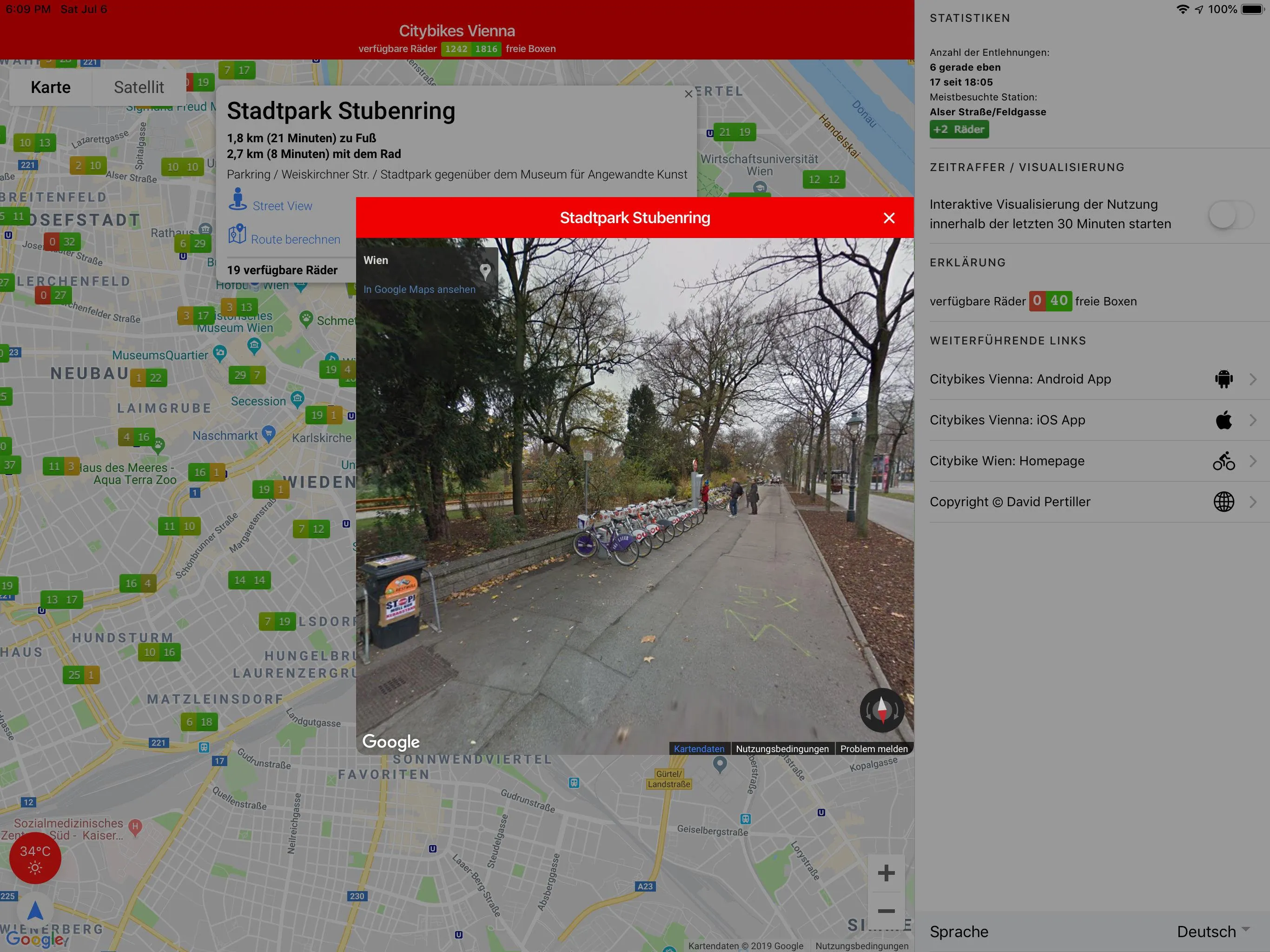 Citybikes Vienna | Indus Appstore | Screenshot