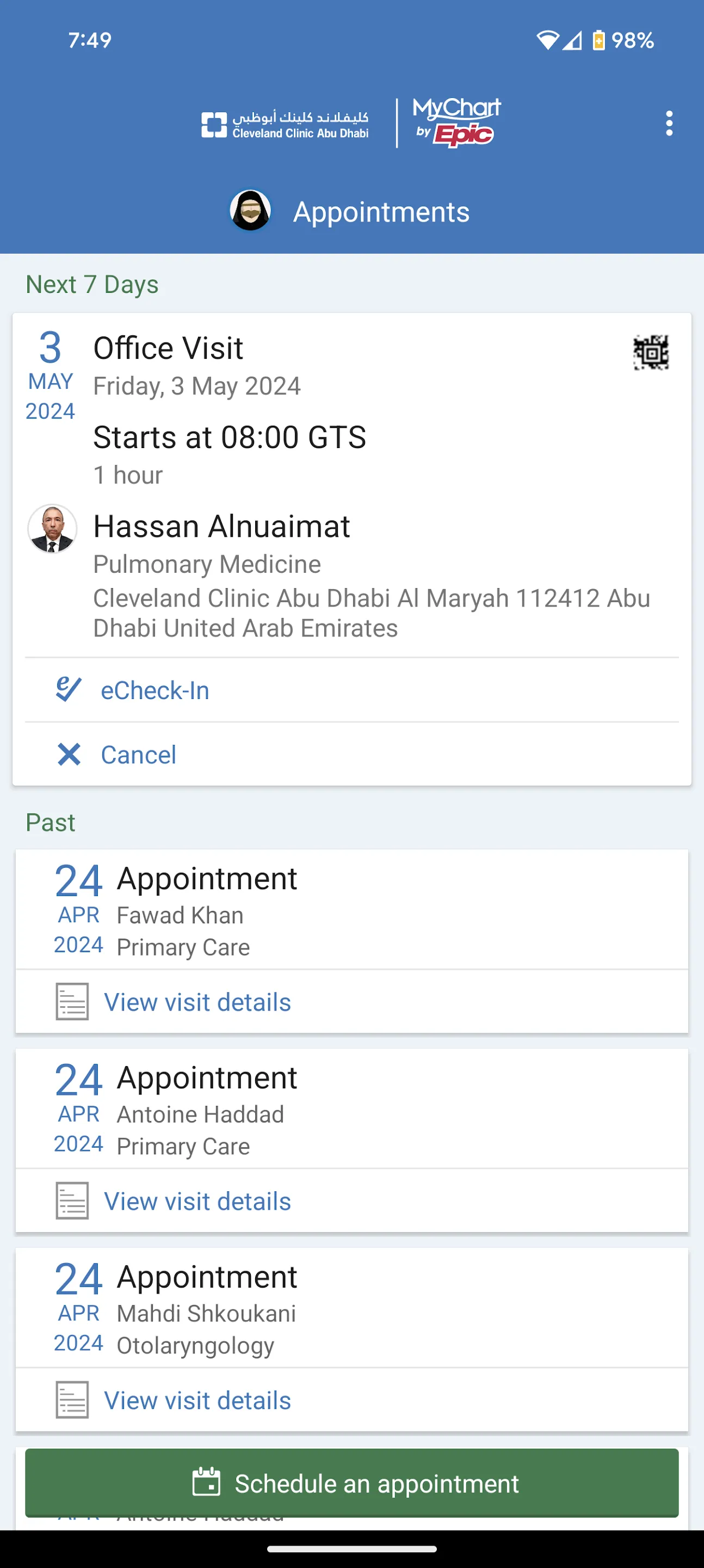 Cleveland Clinic Abu Dhabi | Indus Appstore | Screenshot