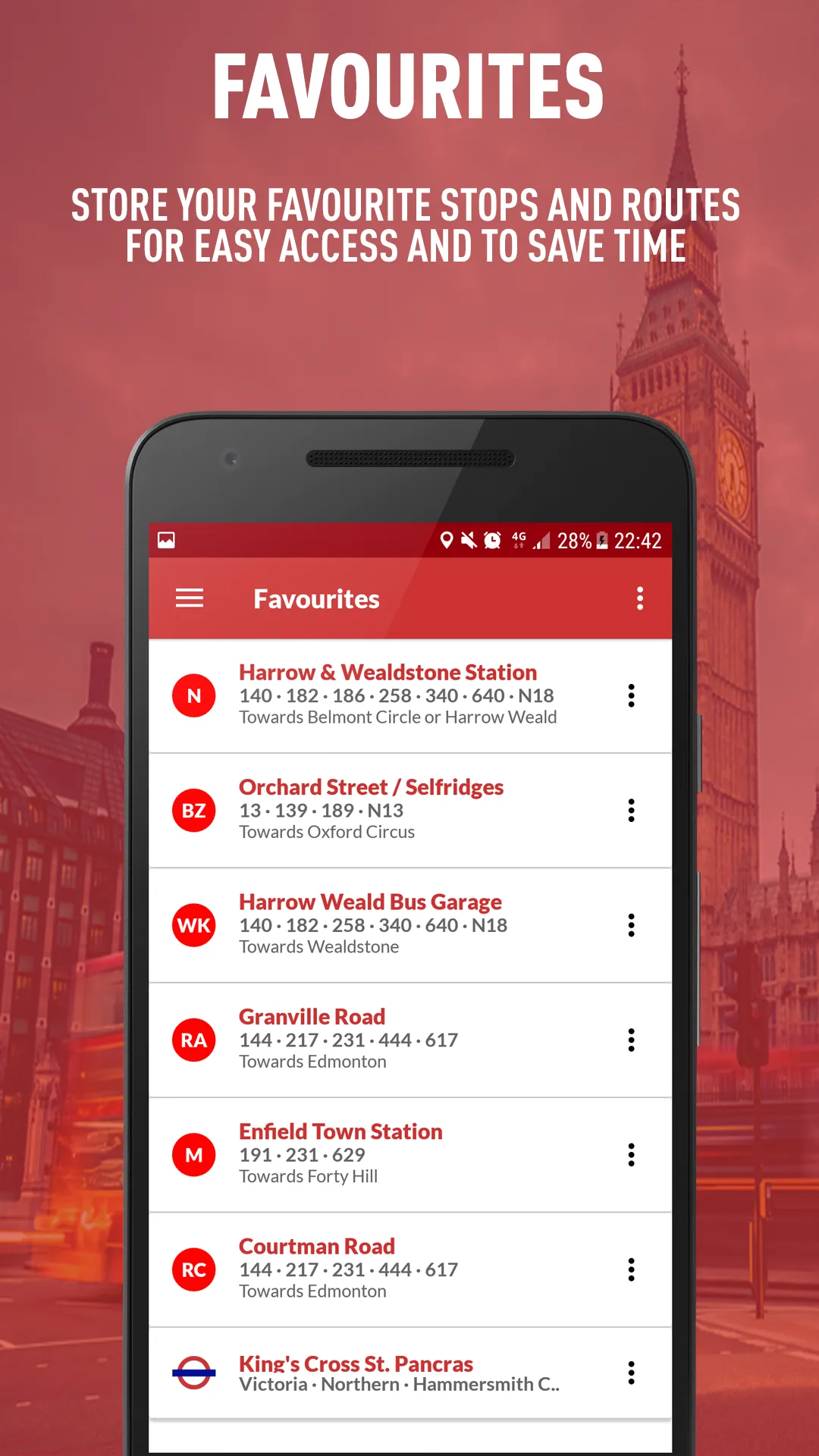 London Live Bus Times | Indus Appstore | Screenshot