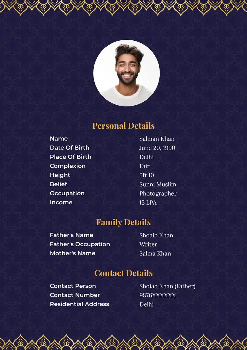 Muslim Biodata Maker 2025 | Indus Appstore | Screenshot