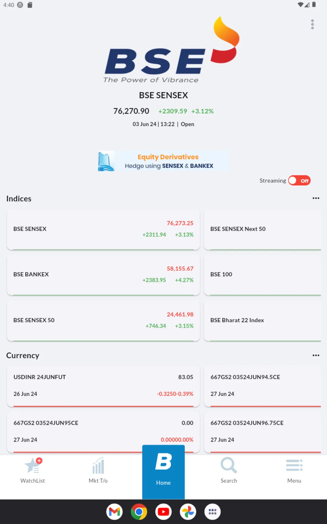 BSEIndia on Mobile | Indus Appstore | Screenshot