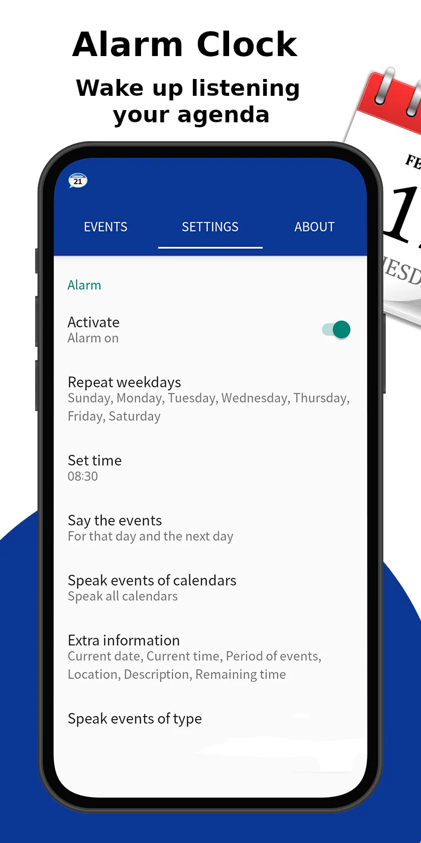 Talking Calendar Task Reminder | Indus Appstore | Screenshot