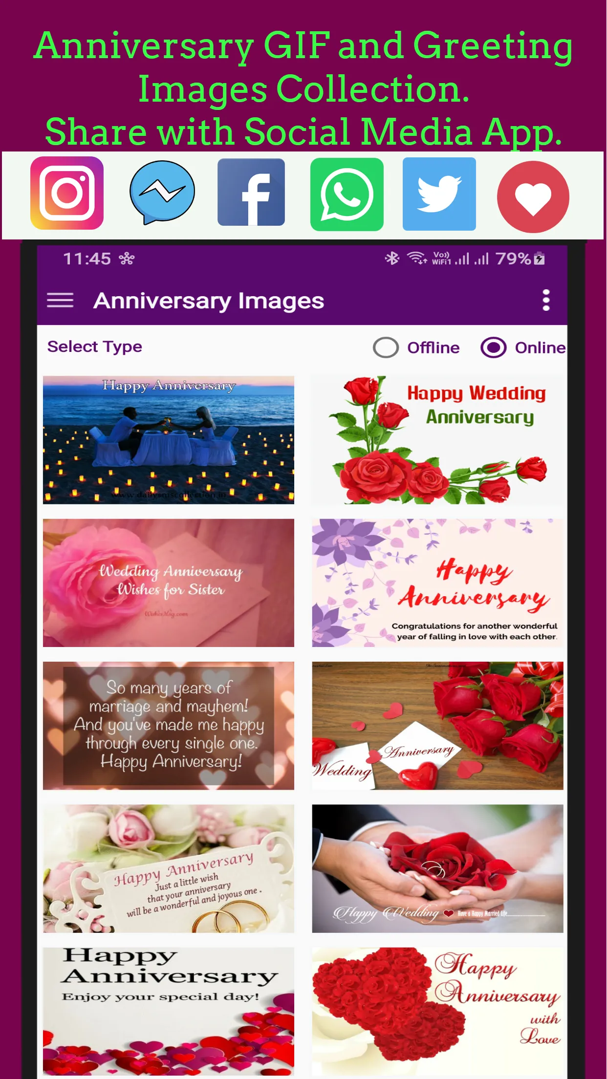 Anniversary Greeting GIF | Indus Appstore | Screenshot