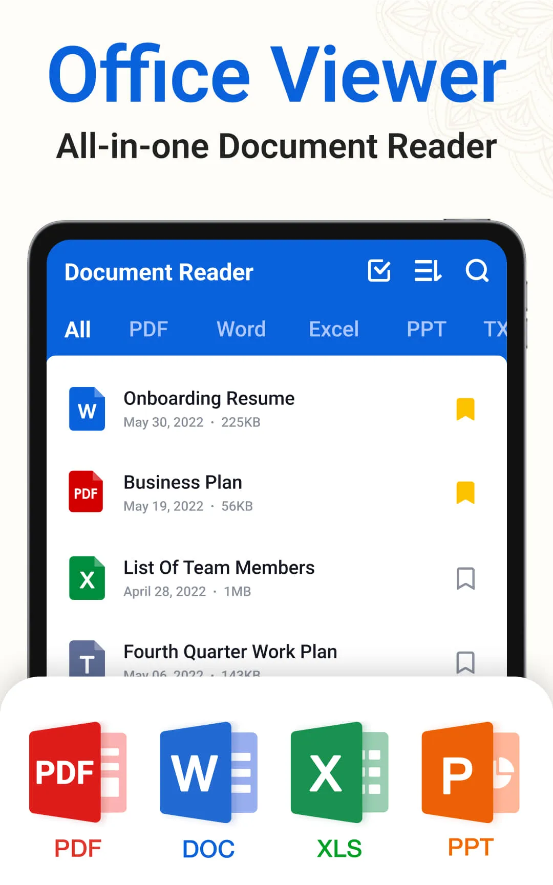 Document Reader: PDF, DOC, XLS | Indus Appstore | Screenshot