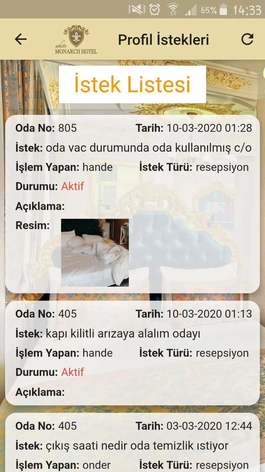 WMH Hotel Management Applicati | Indus Appstore | Screenshot