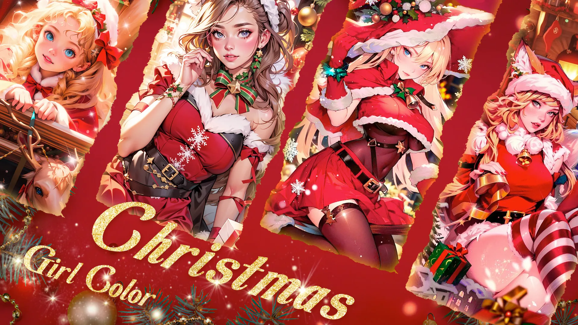 Christmas girl color by number | Indus Appstore | Screenshot