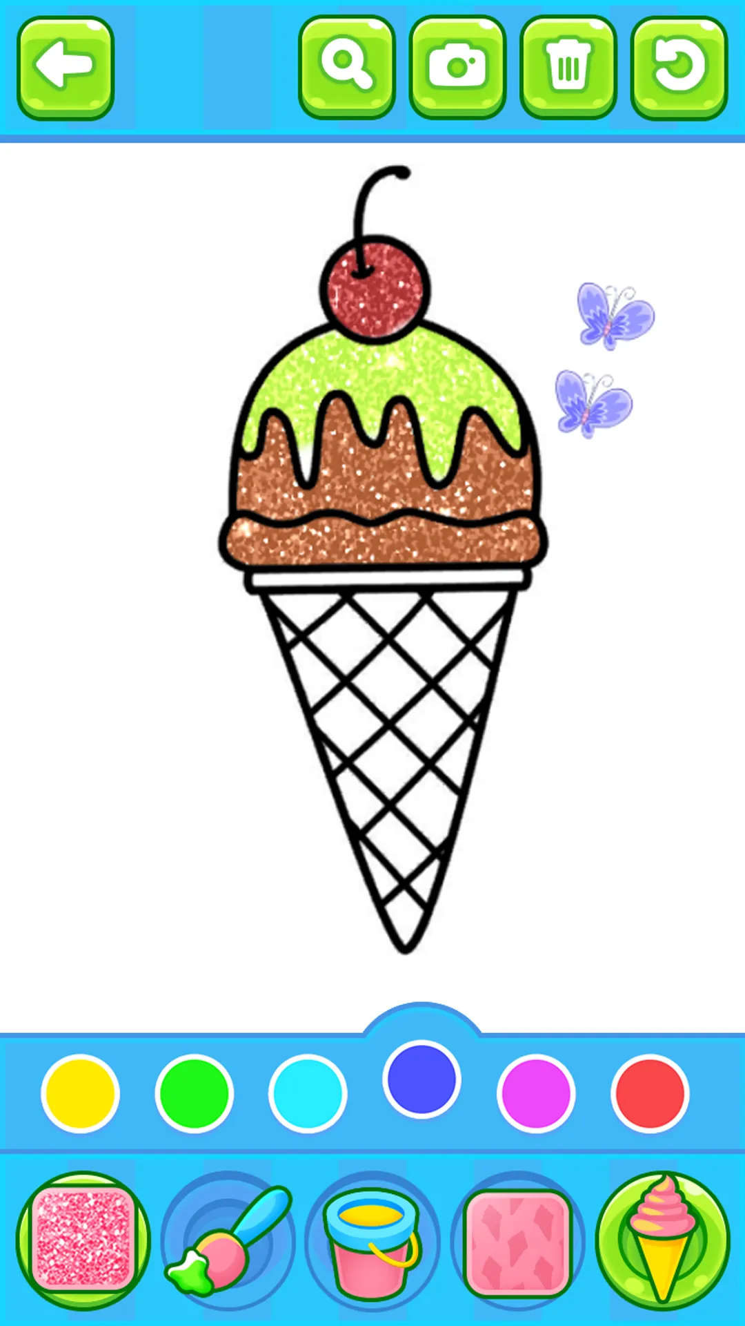 Glitter ice cream coloring | Indus Appstore | Screenshot