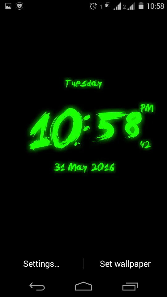 Brush Digital clock LWP | Indus Appstore | Screenshot