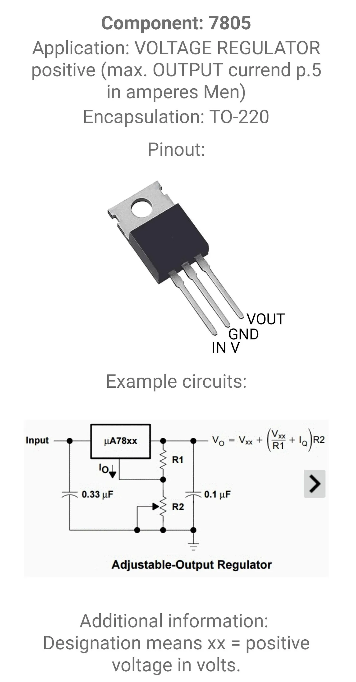 Electronic Component Pinouts | Indus Appstore | Screenshot