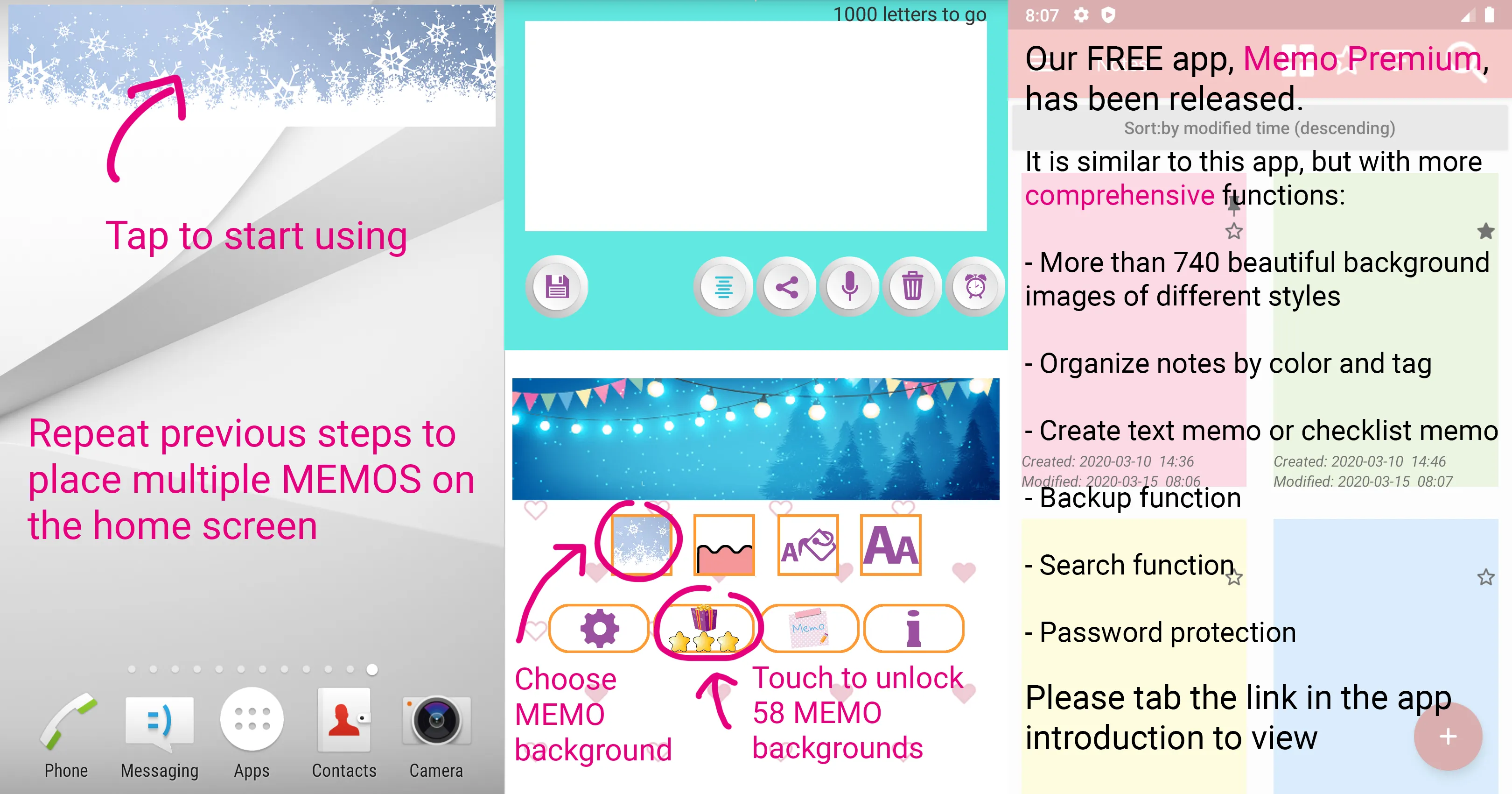 Sticky Memo Notepad Christmas | Indus Appstore | Screenshot