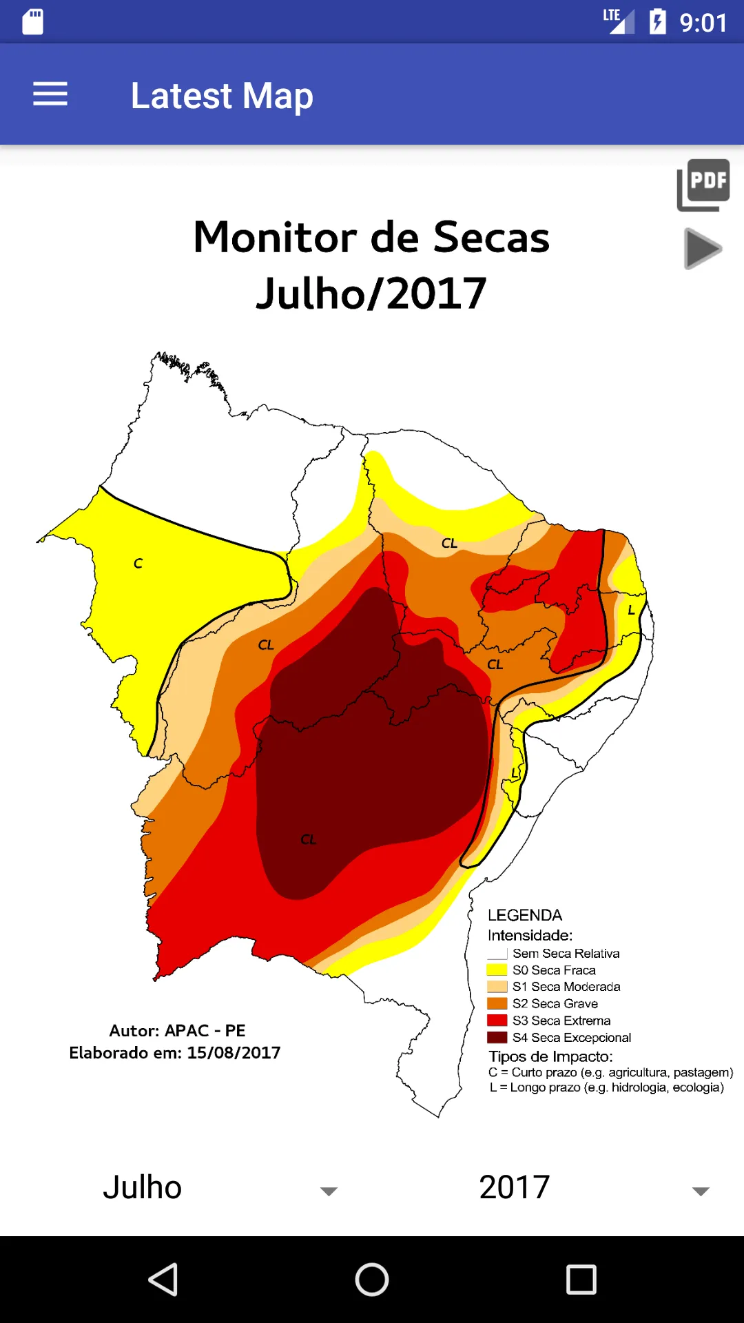 Brazil Drought Monitor | Indus Appstore | Screenshot