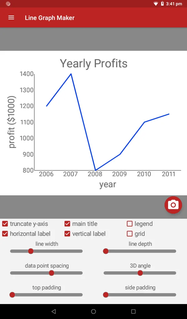 Line Graph Maker | Indus Appstore | Screenshot