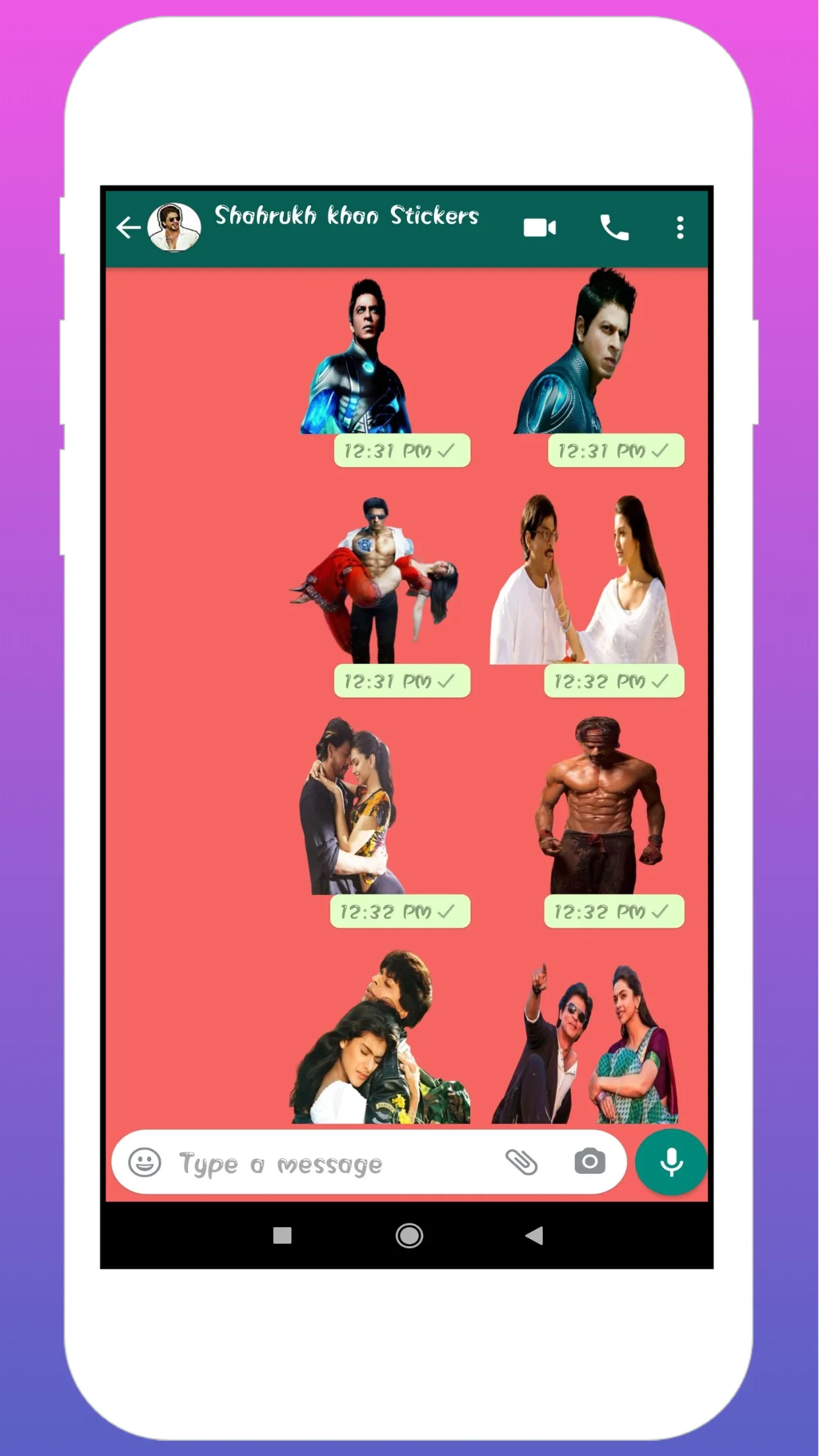 Shahrukh Khan Stickers | Indus Appstore | Screenshot