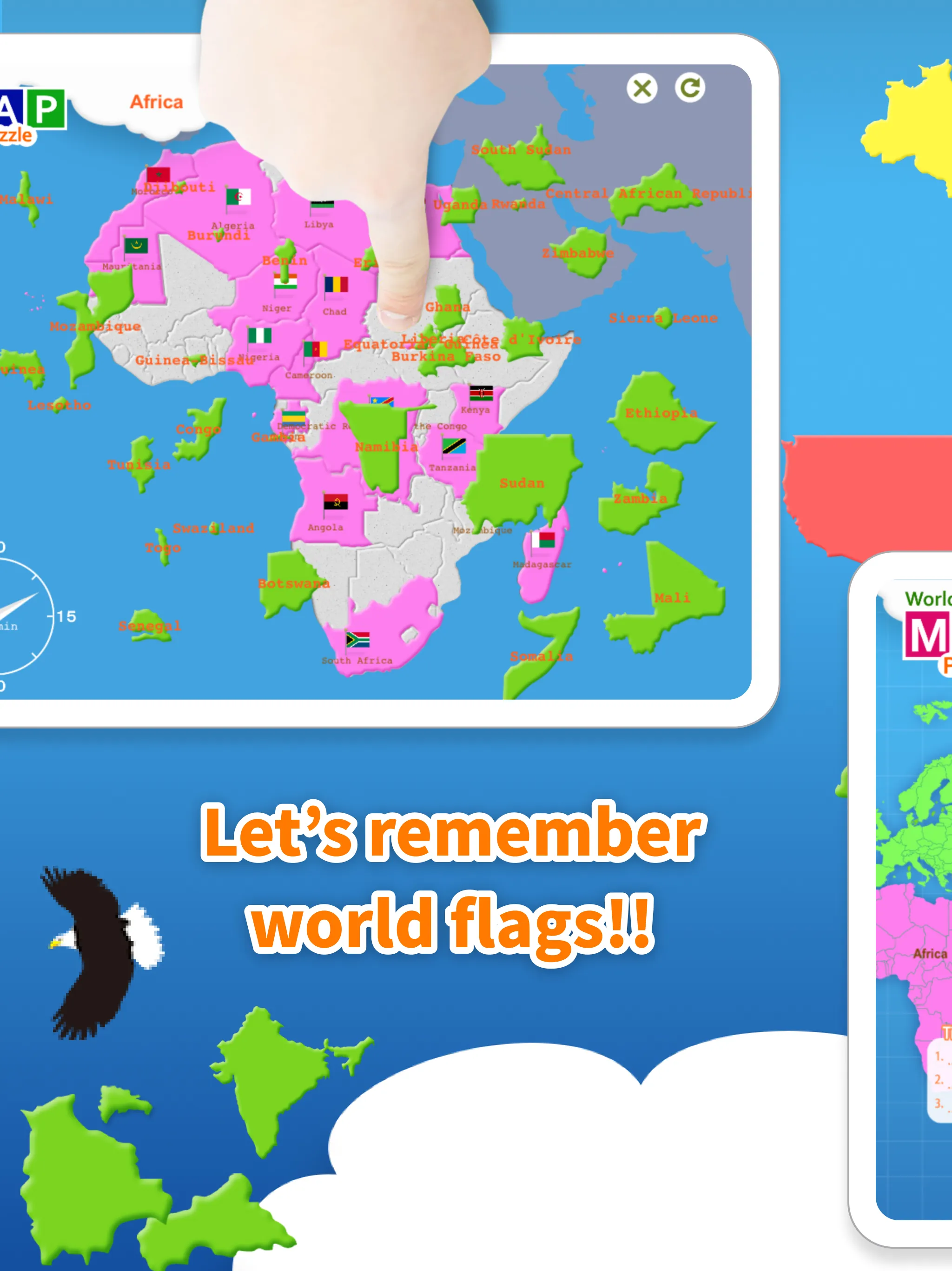 World Map Puzzle 168 Countries | Indus Appstore | Screenshot