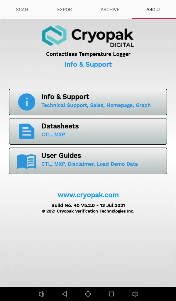 Cryopak Contact-less Logger (C | Indus Appstore | Screenshot