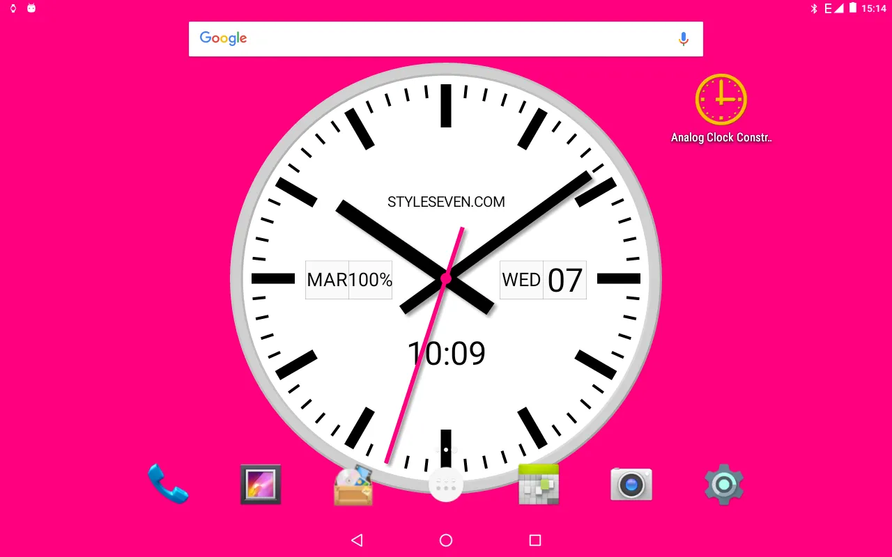 White Analog Clock-7 | Indus Appstore | Screenshot