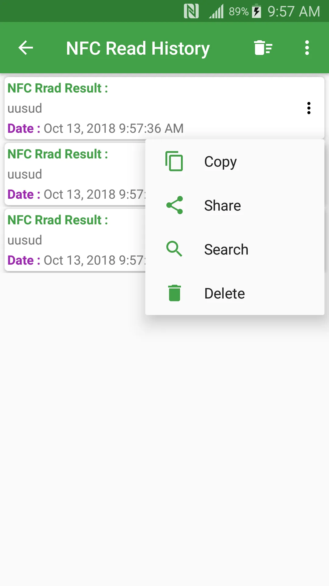 NFC/RF Reader and Writer | Indus Appstore | Screenshot