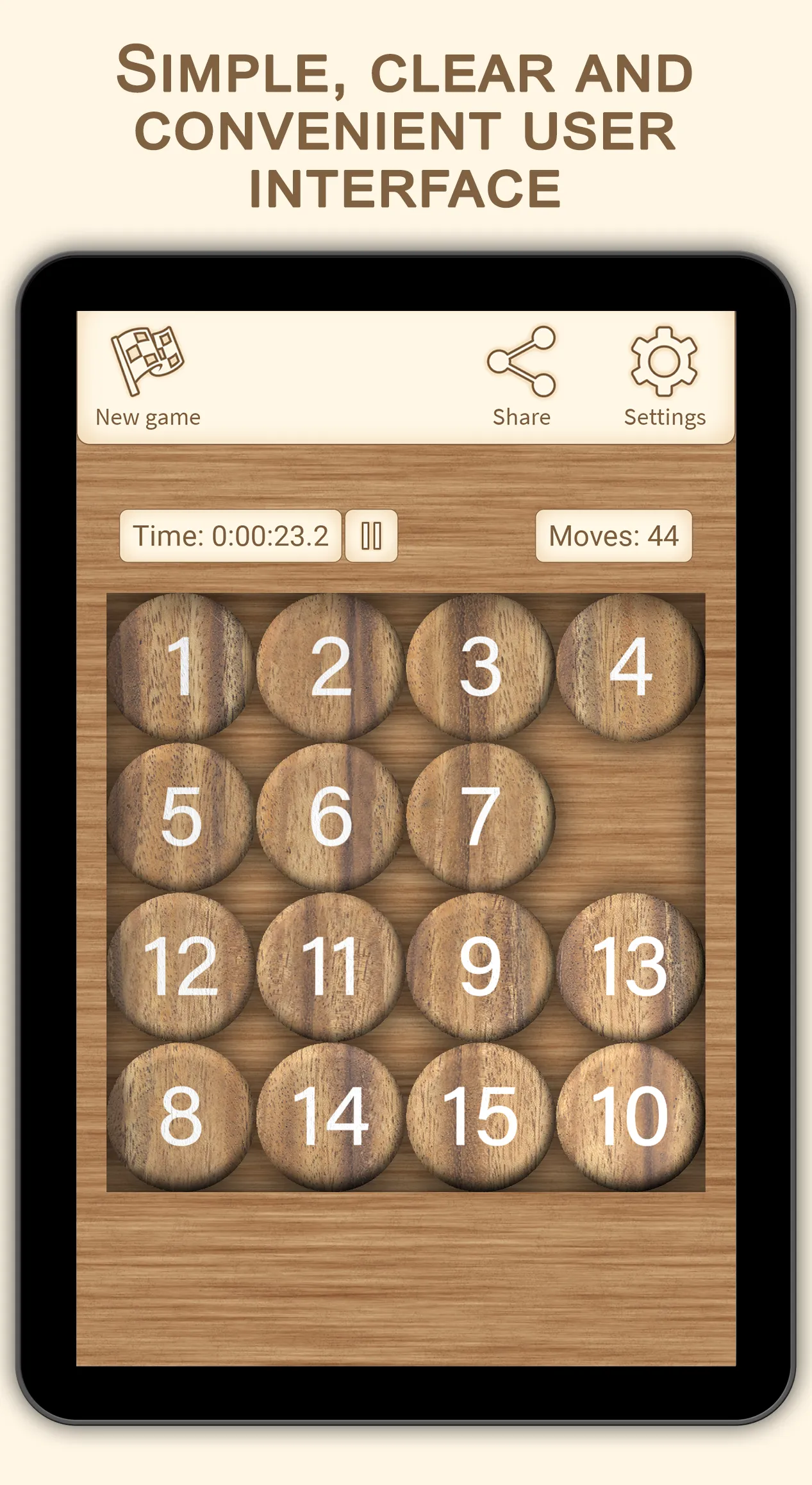 15 Puzzle (Game of Fifteen) | Indus Appstore | Screenshot