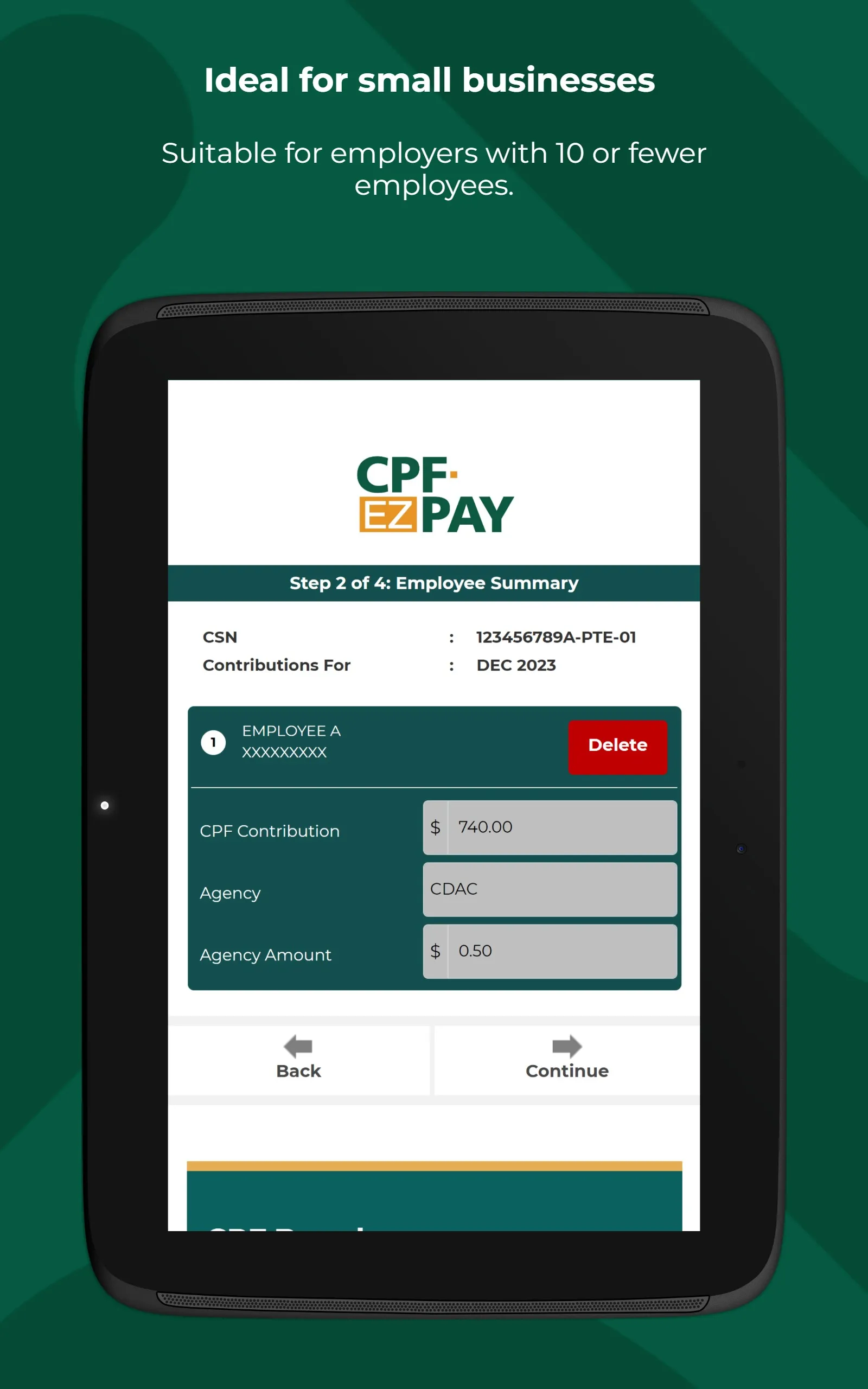 CPF EZPay Mobile | Indus Appstore | Screenshot