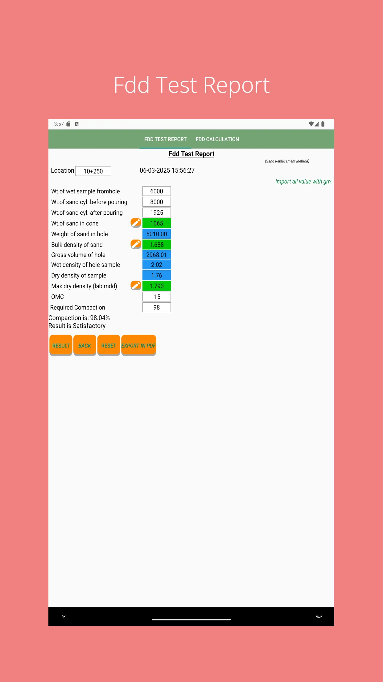 Fdd and Mdd Test-Civil Lab | Indus Appstore | Screenshot