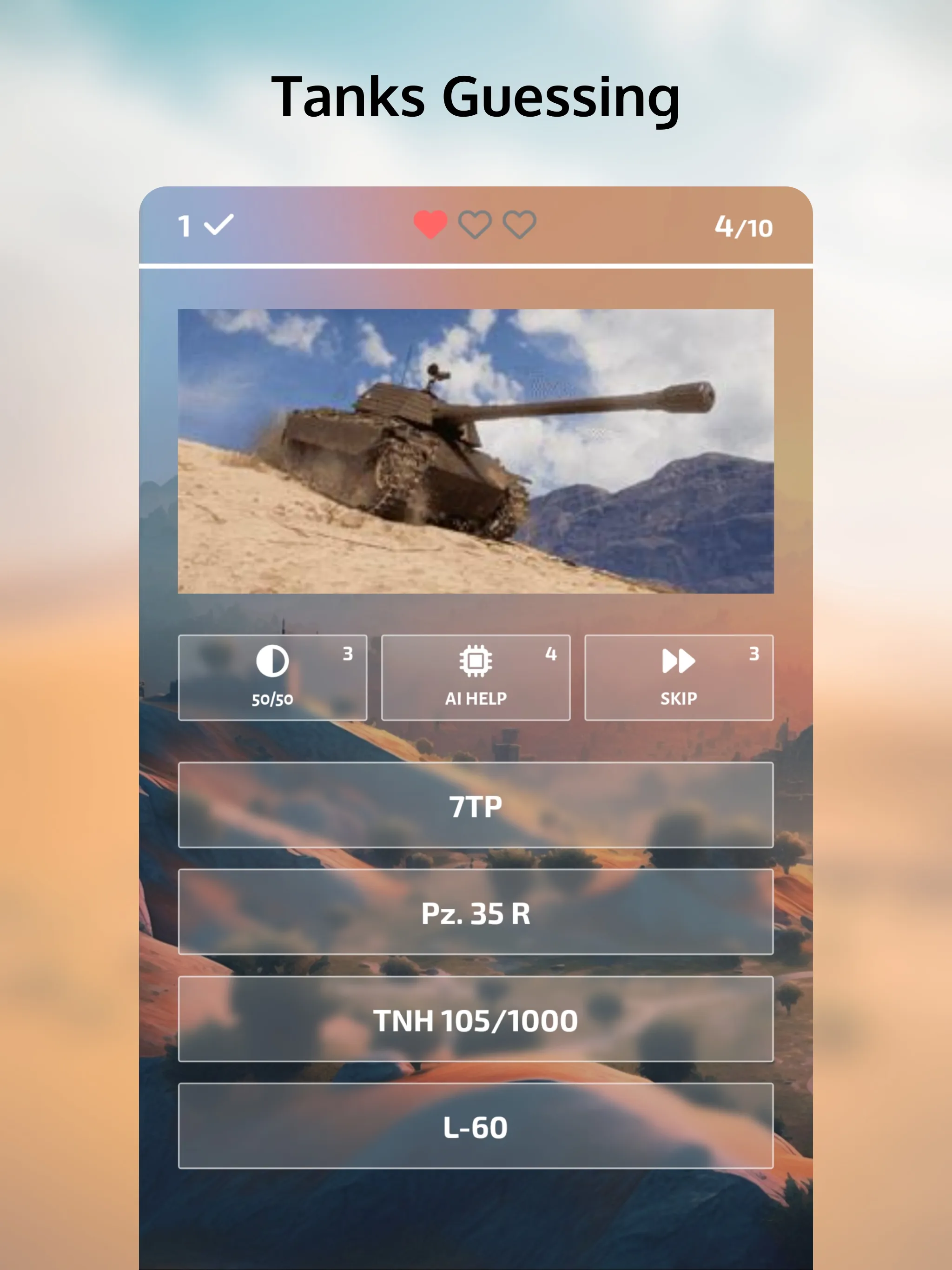 Guess the Tank? WoT Quiz | Indus Appstore | Screenshot