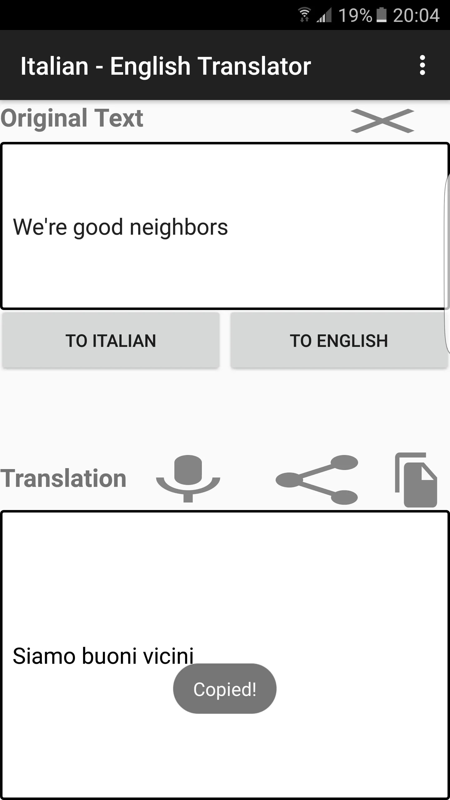 Italian - English Translator | Indus Appstore | Screenshot