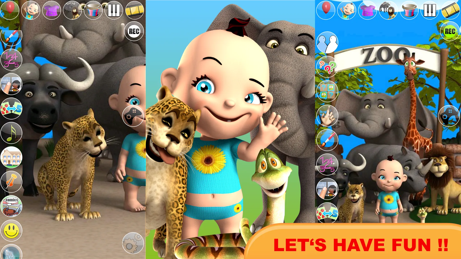 Talking Baby Babsy At The Zoo | Indus Appstore | Screenshot