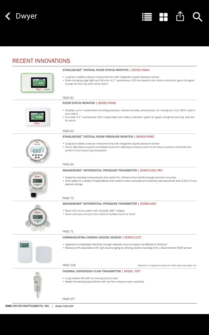 Dwyer Instruments Intl Catalog | Indus Appstore | Screenshot