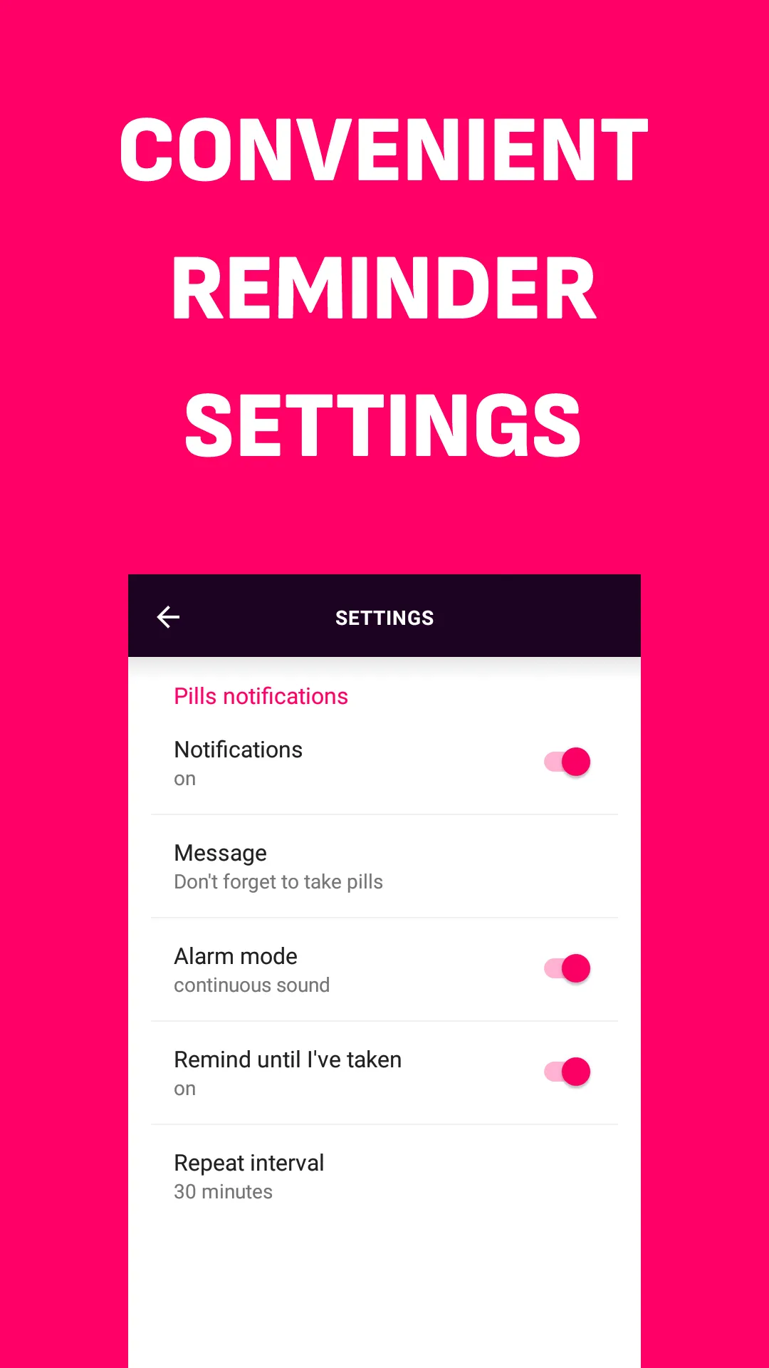 Birth control pill reminder | Indus Appstore | Screenshot