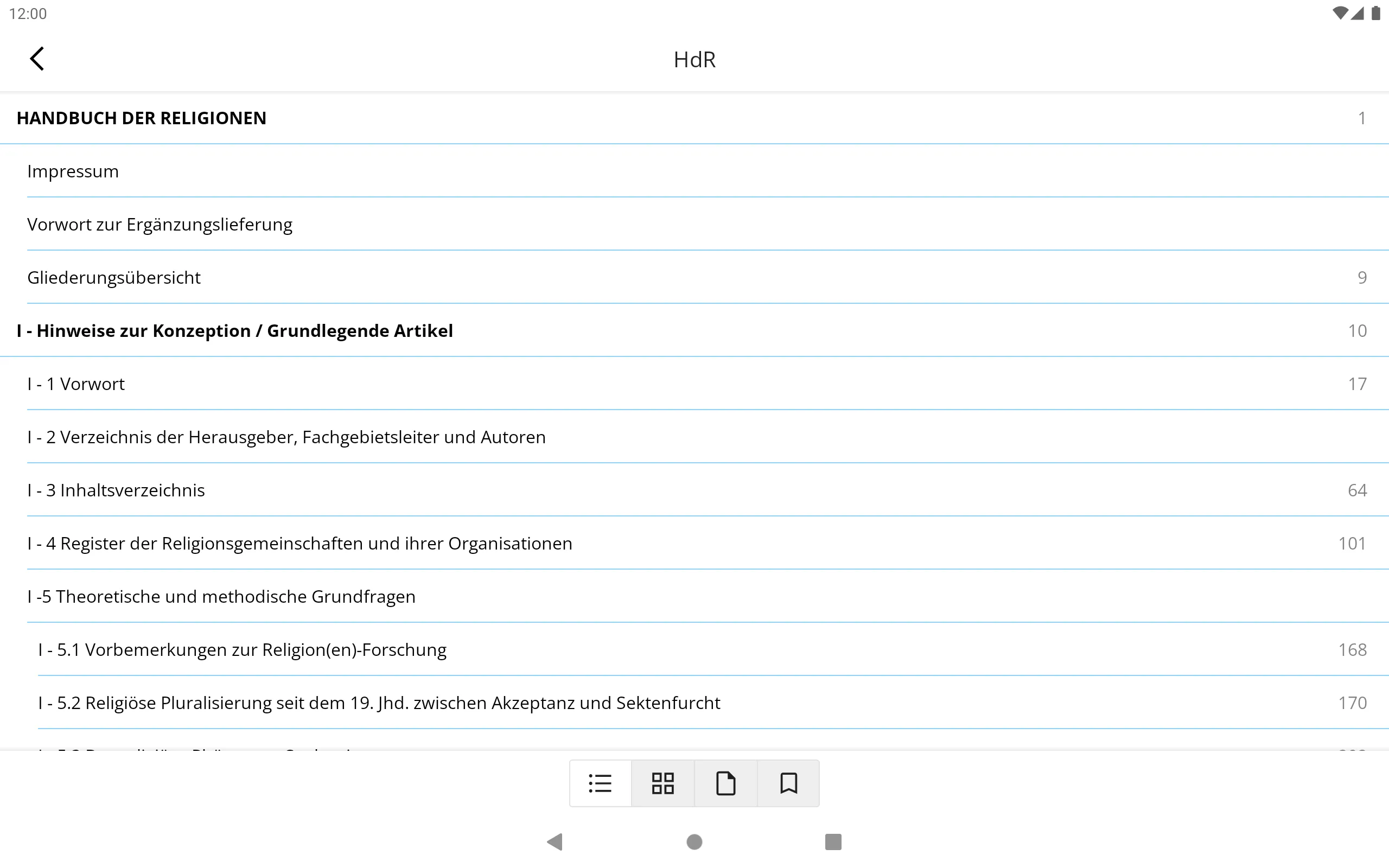 Handbuch der Religionen | Indus Appstore | Screenshot