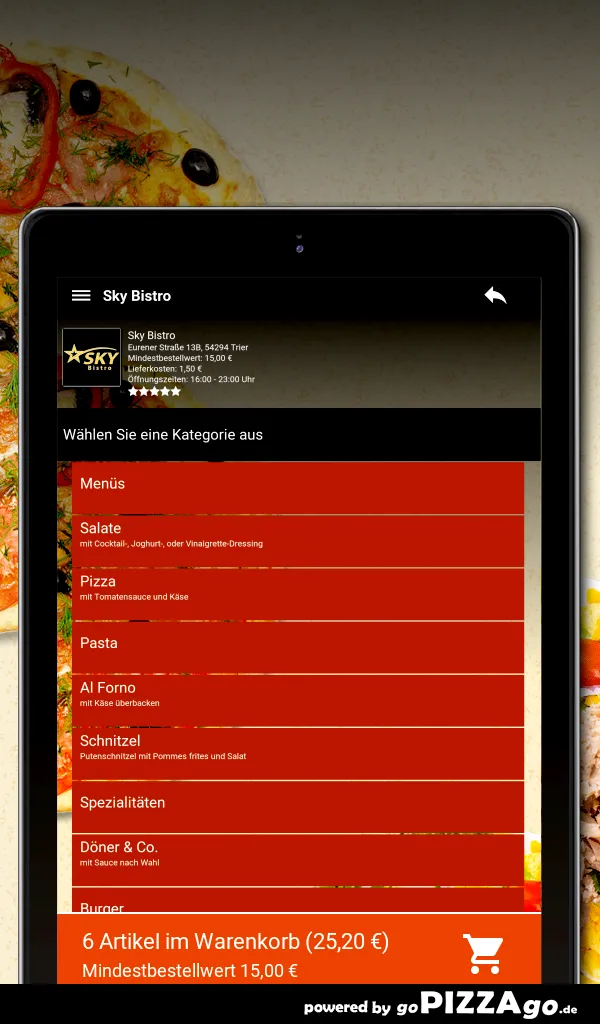 Sky Bistro Trier | Indus Appstore | Screenshot