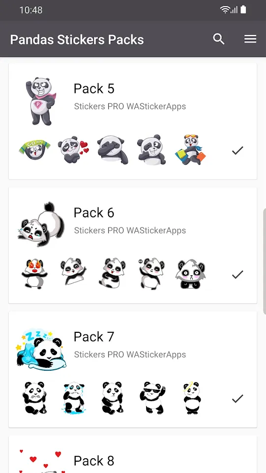 Funny Panda Stickers WASticker | Indus Appstore | Screenshot