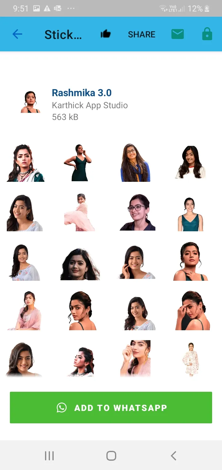 Rashmika Mandanna Stickers Lat | Indus Appstore | Screenshot