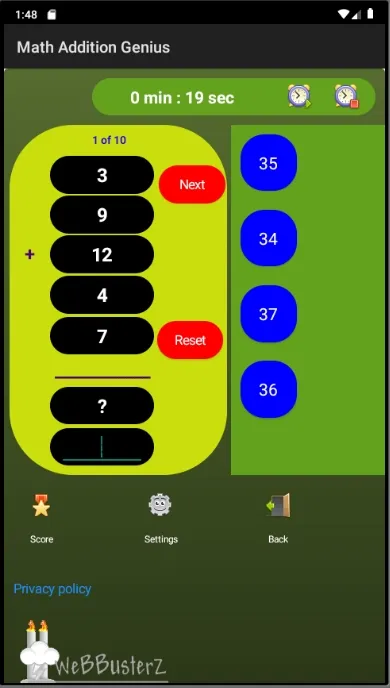 Math Addition Genius | Indus Appstore | Screenshot