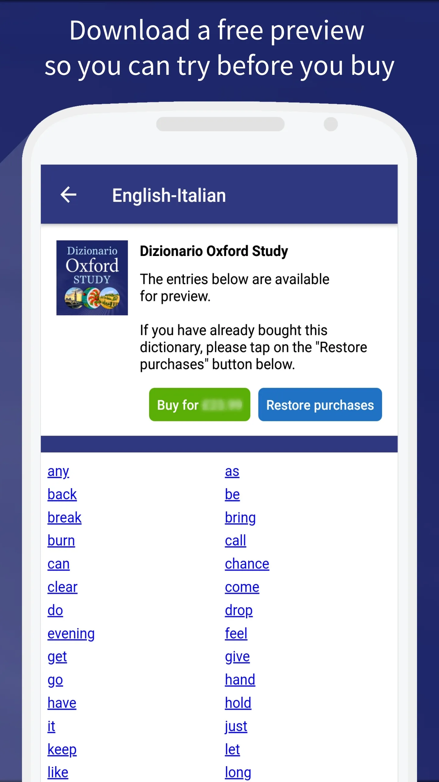 Dizionario Oxford Study | Indus Appstore | Screenshot