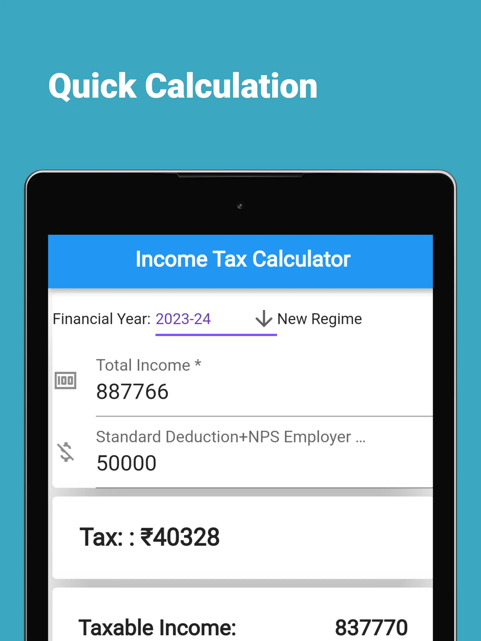 IndTax Tax Calculator 2024-25 | Indus Appstore | Screenshot