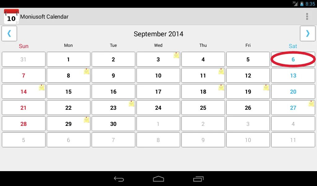 Moniusoft Calendar | Indus Appstore | Screenshot