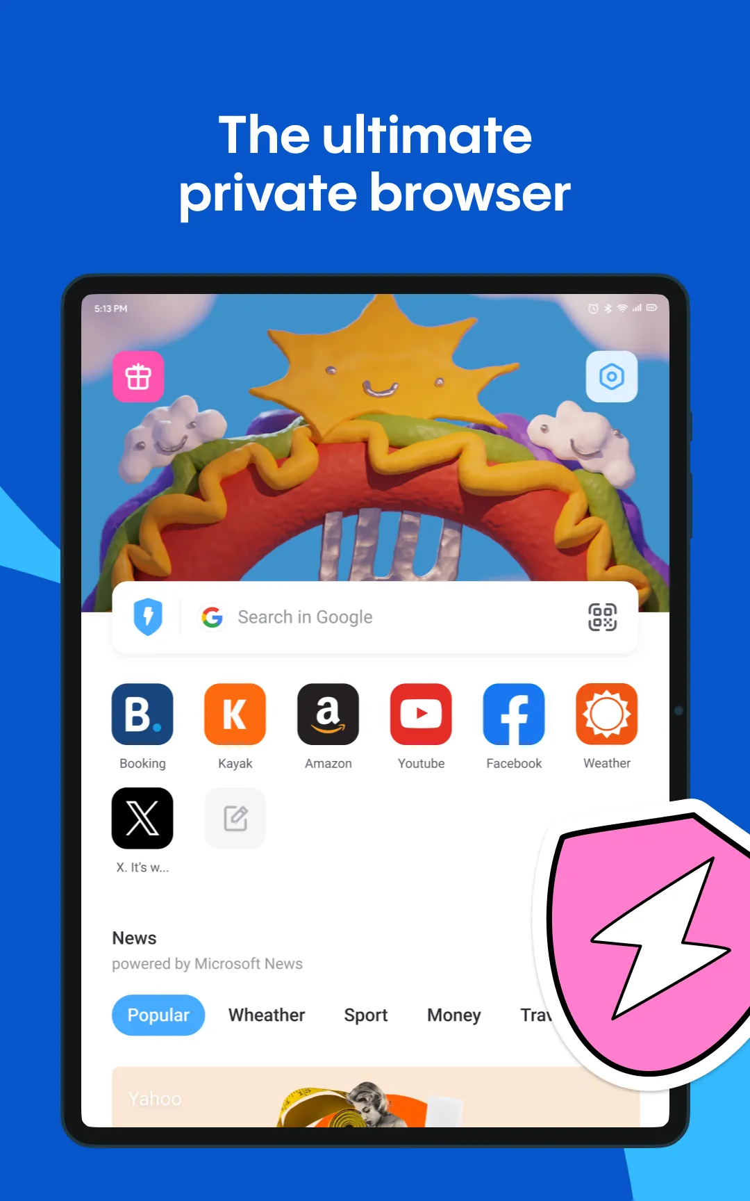 Aloha Browser (Beta) | Indus Appstore | Screenshot