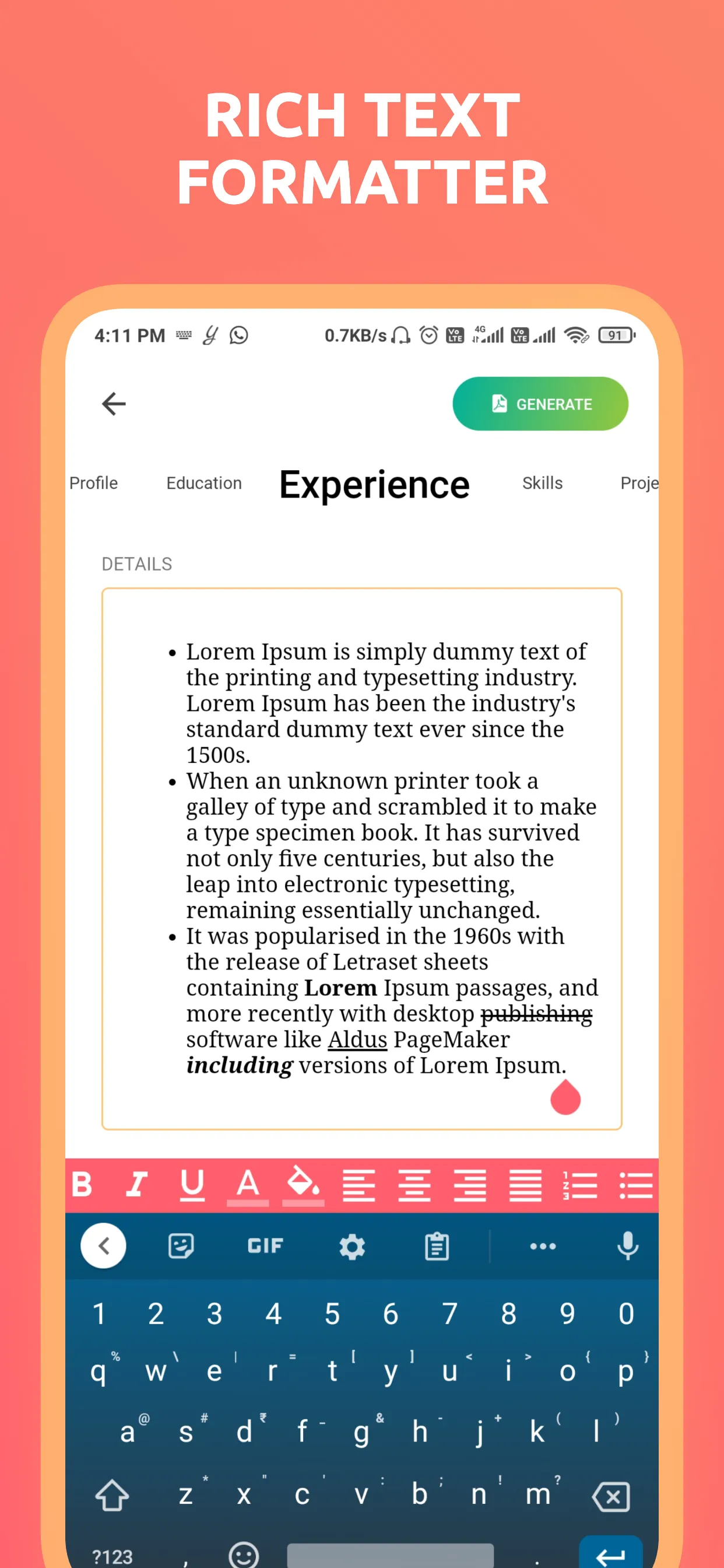 ResumeX: cv resume maker app | Indus Appstore | Screenshot