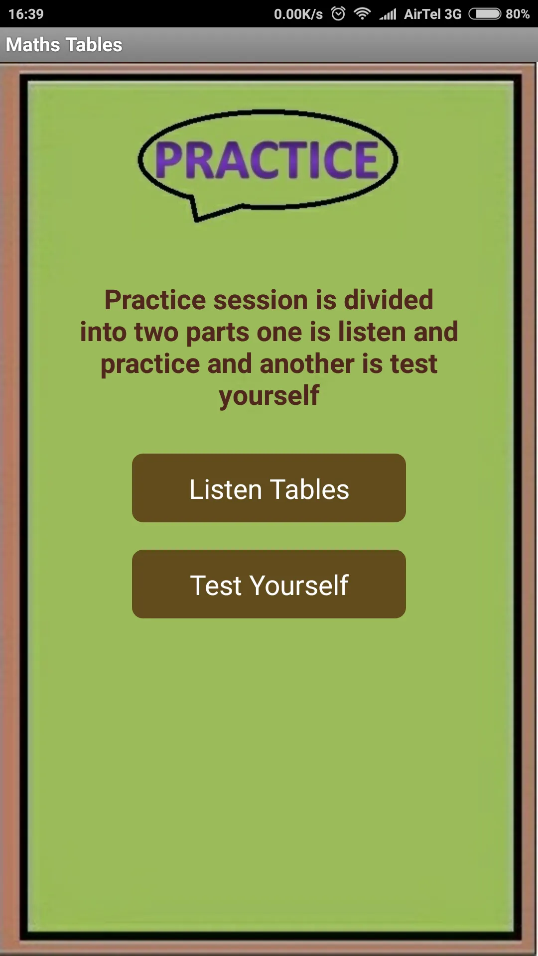 Maths Tables | Indus Appstore | Screenshot