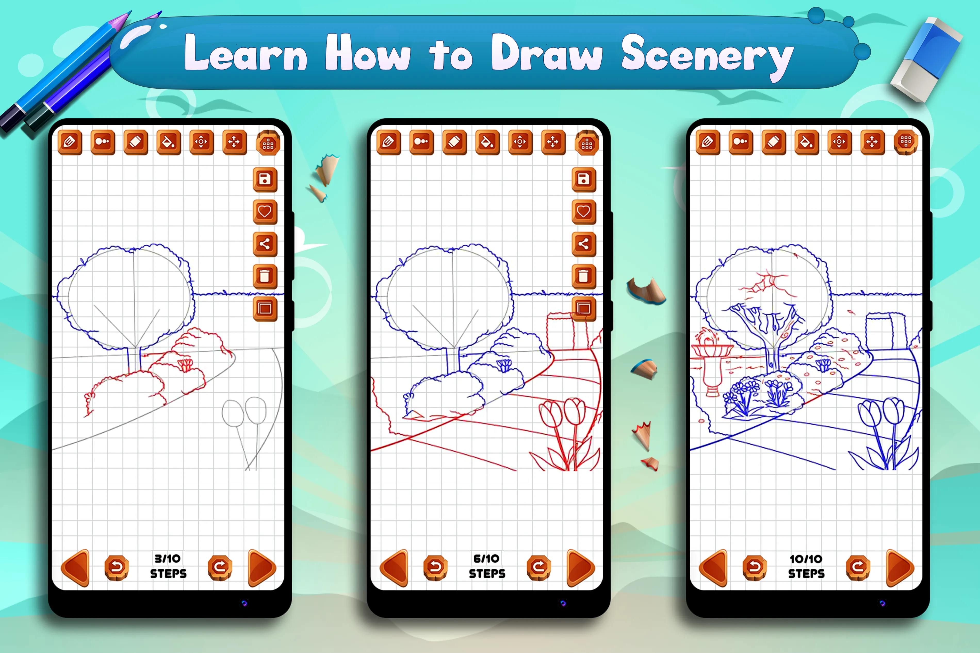 Learn to Draw Scenery & Nature | Indus Appstore | Screenshot