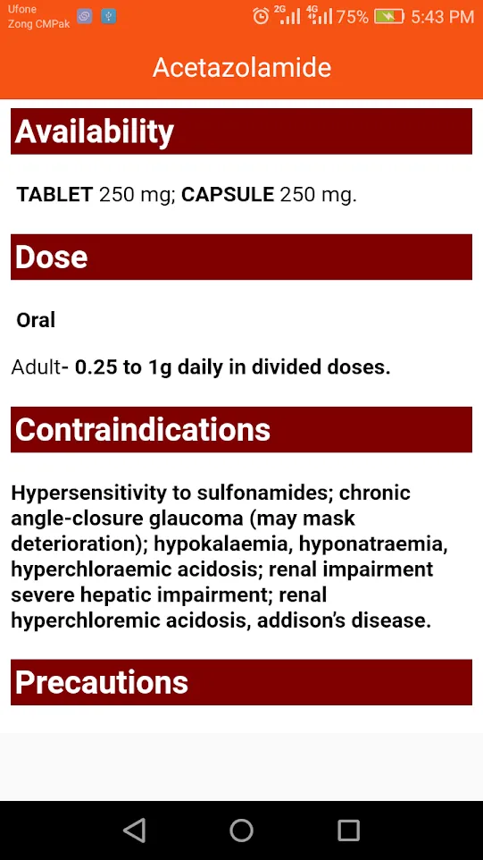 Drugs Classifications & Dosage | Indus Appstore | Screenshot