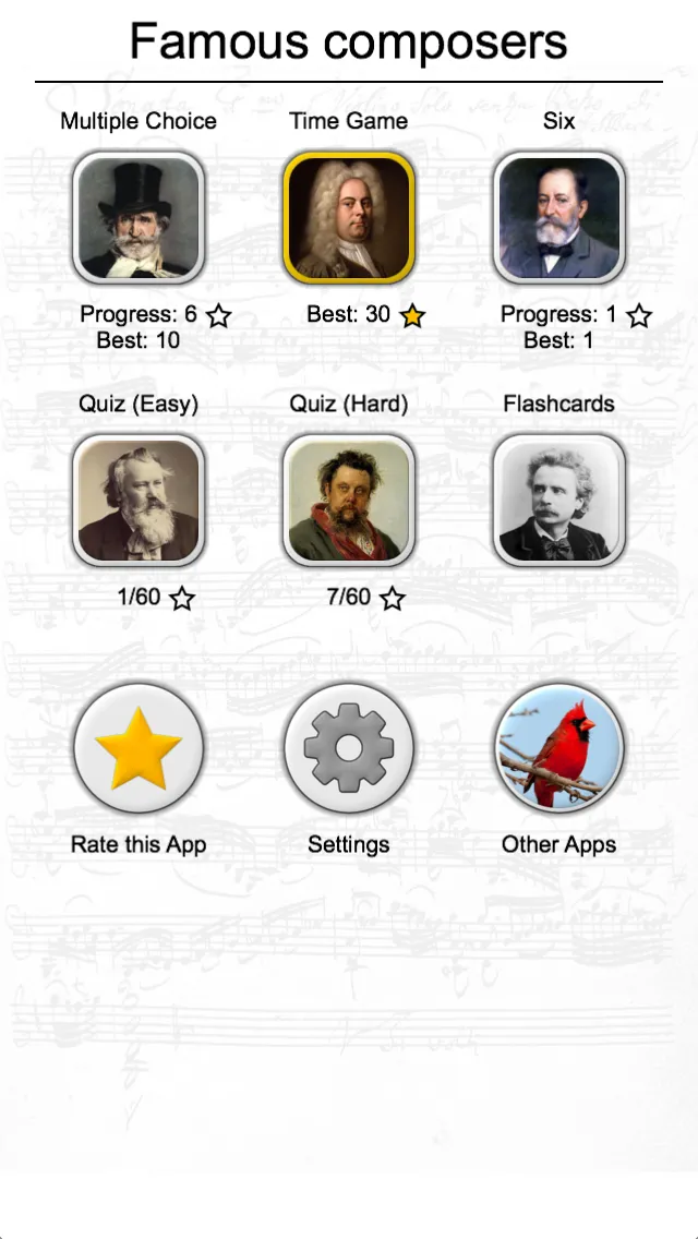 Famous Composers Portrait Quiz | Indus Appstore | Screenshot