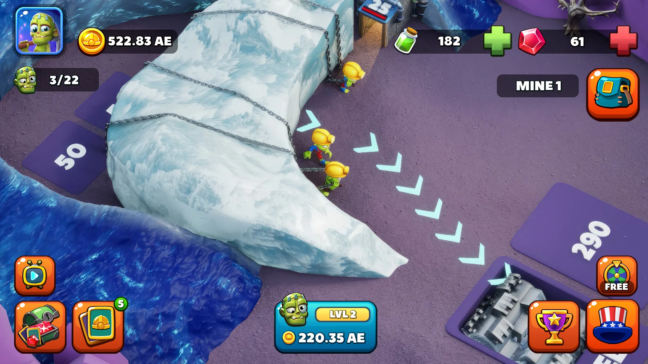 Idle Zombie Miner: Gold Tycoon | Indus Appstore | Screenshot