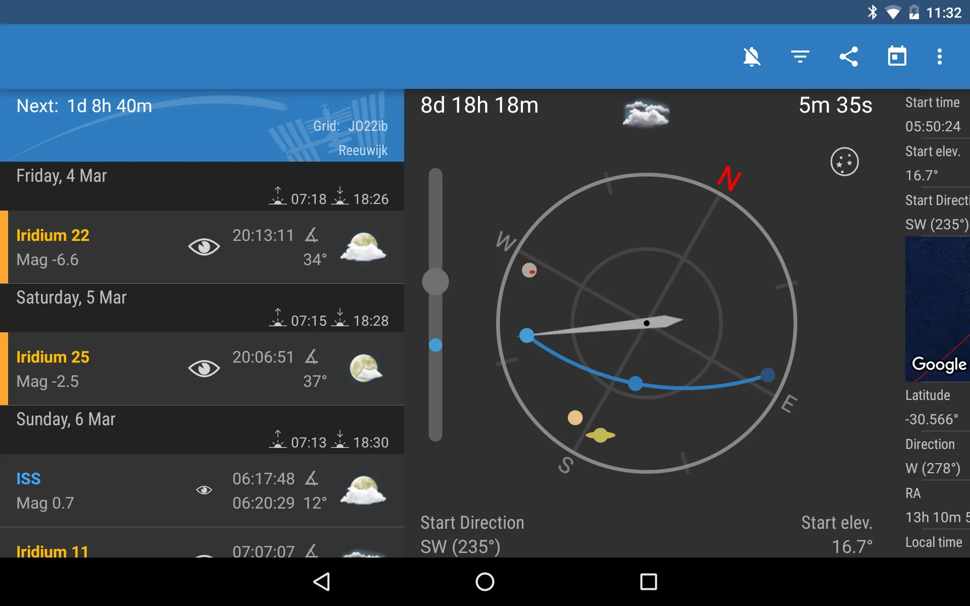 ISS Detector Satellite Tracker | Indus Appstore | Screenshot