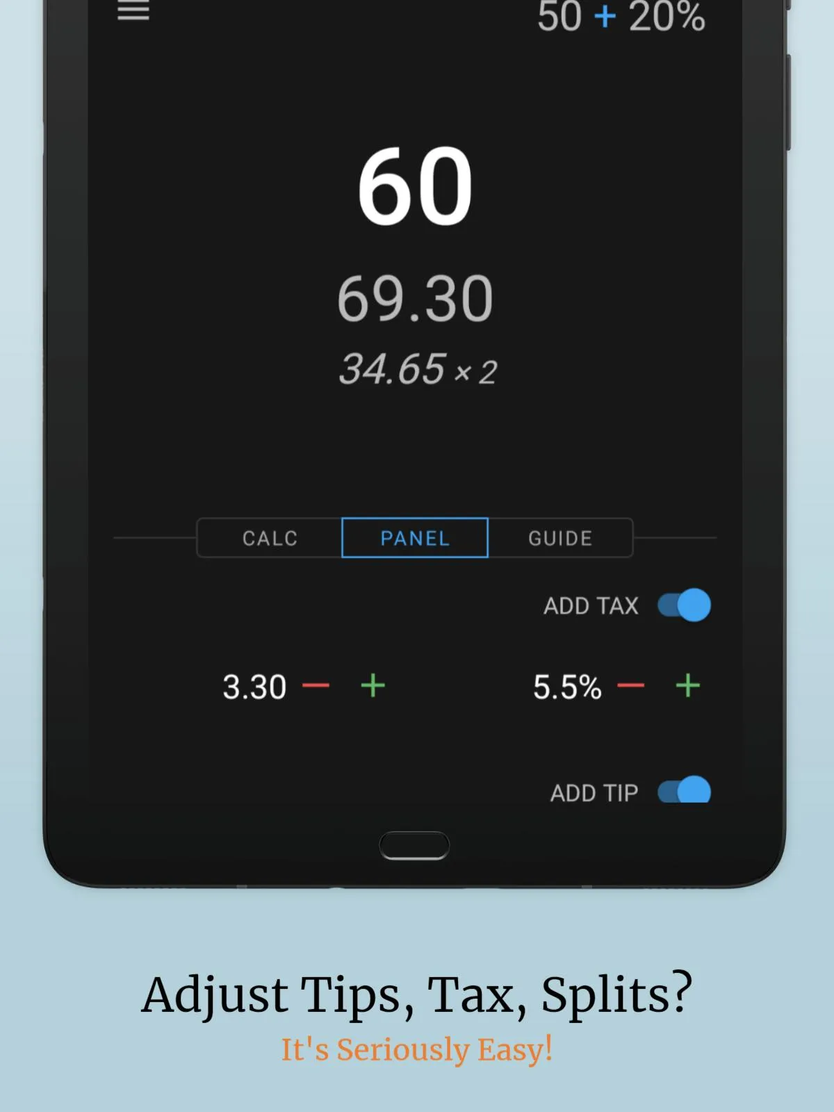 Tax, Tip, Travel & Splits Calc | Indus Appstore | Screenshot