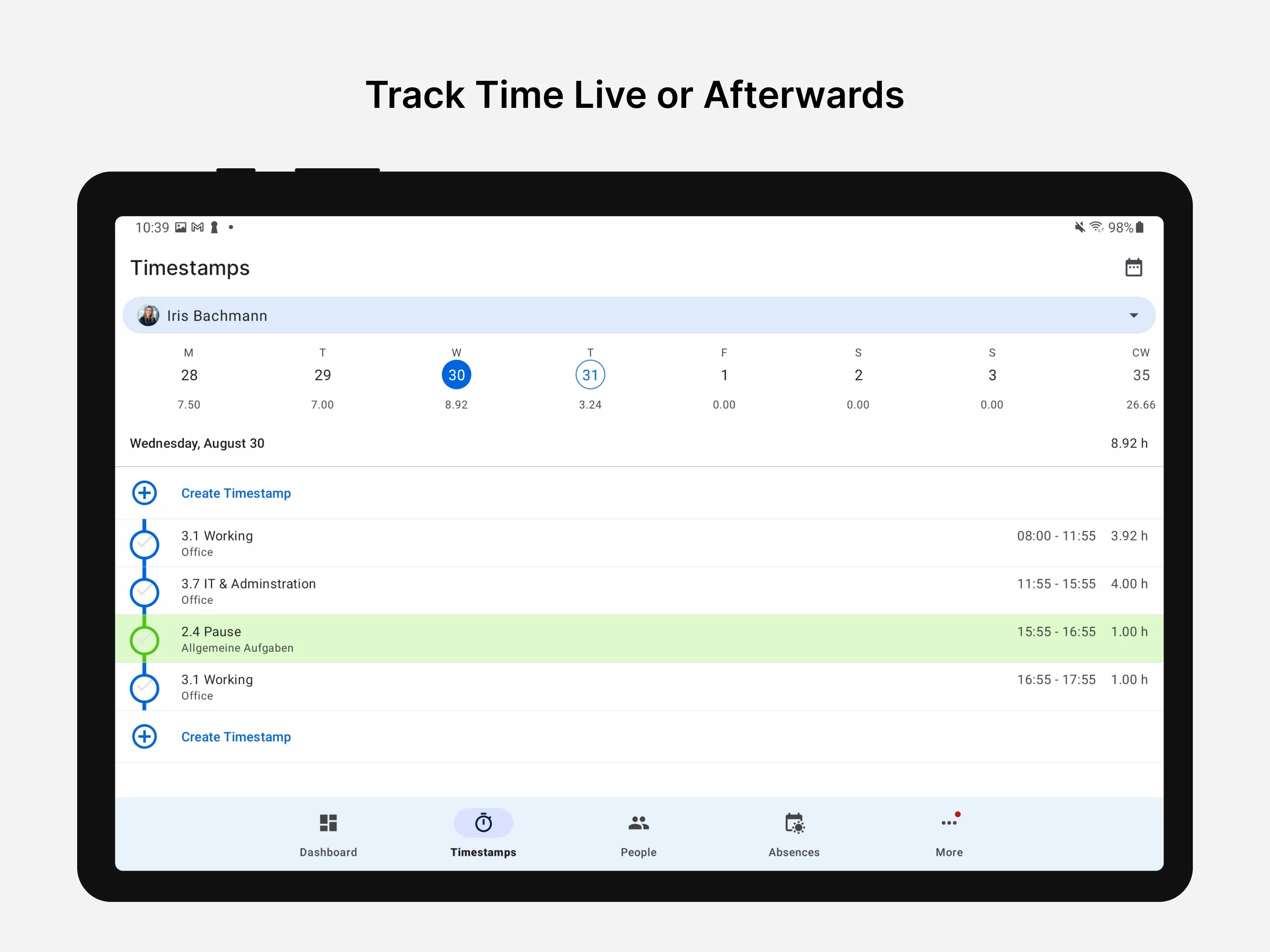 TimeTac - Work Hours Tracker | Indus Appstore | Screenshot