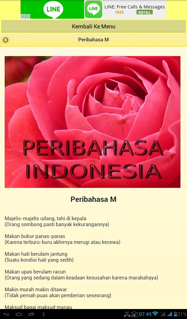 Koleksi Peribahasa Indonesia | Indus Appstore | Screenshot